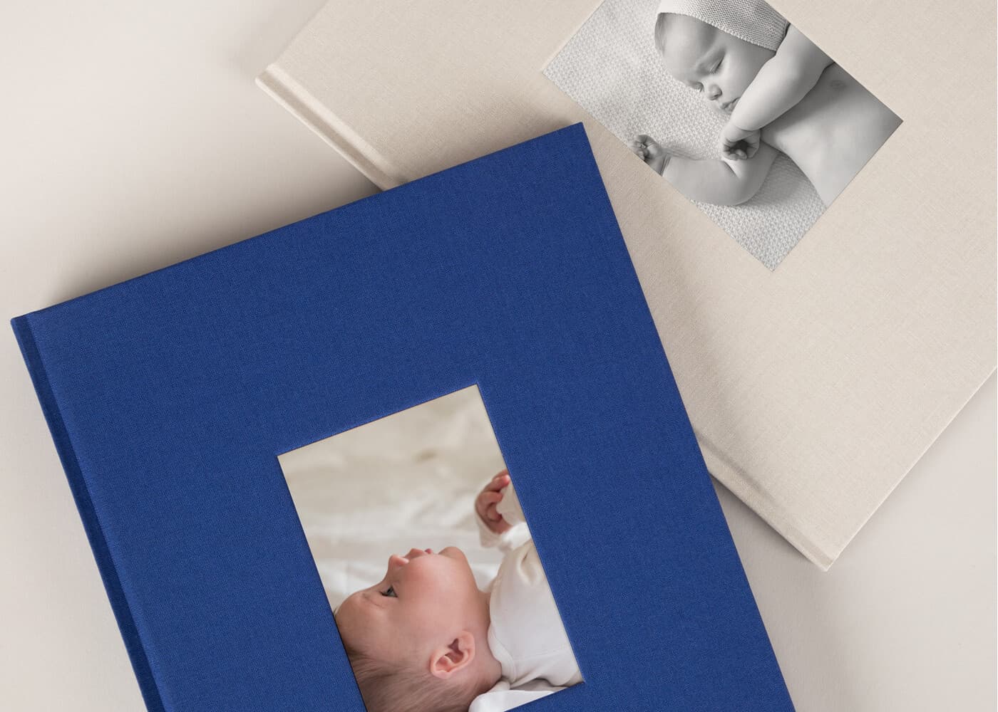 Debossed Fabric Hardcover Christening Photo Albums
