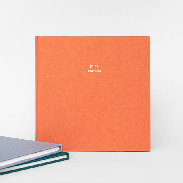 Square fabric photo albums